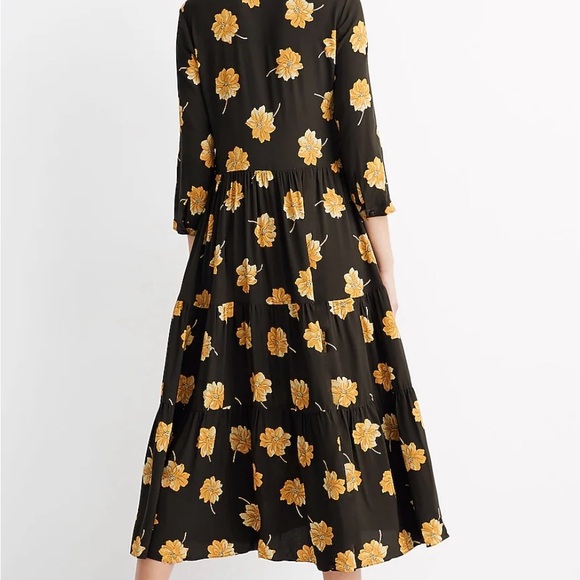 Madewell Button Front Tier Floral Dress - Picture 3 of 4
